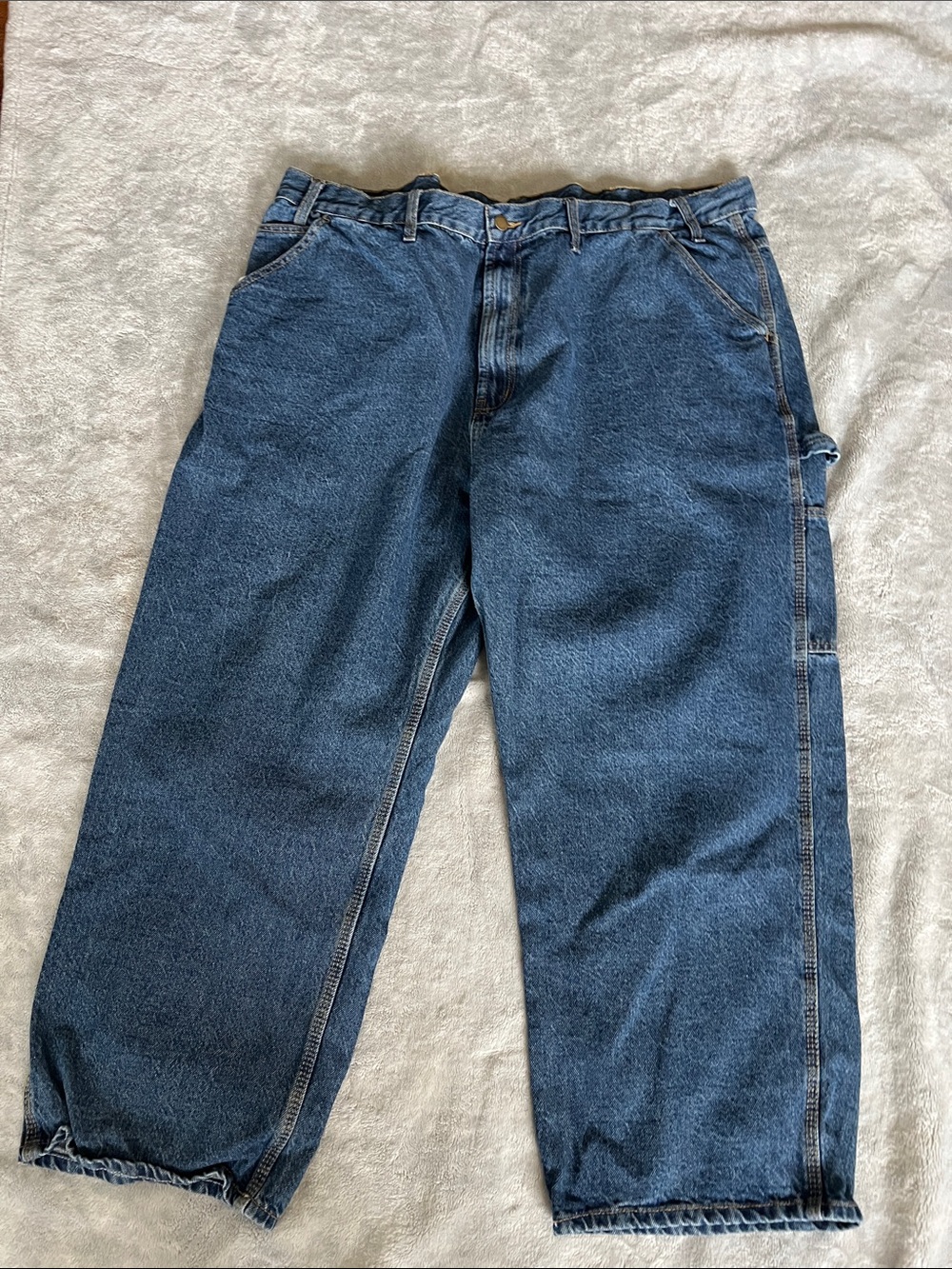 Men's Relaxed Carpenter Jeans in Deep Blue Wash